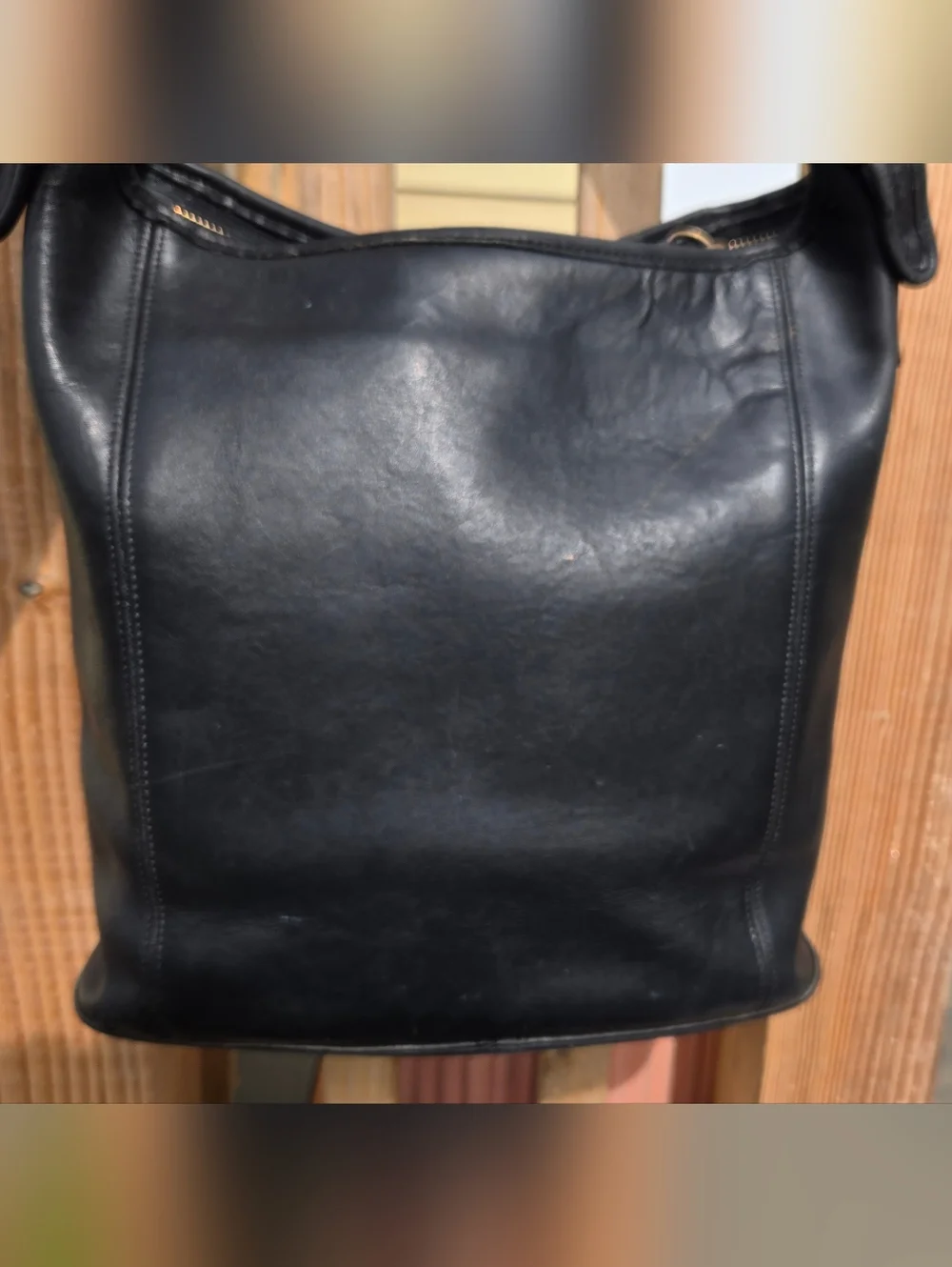 Vintage Coach Black Leather Shoulder Bag - Picture 4 of 12